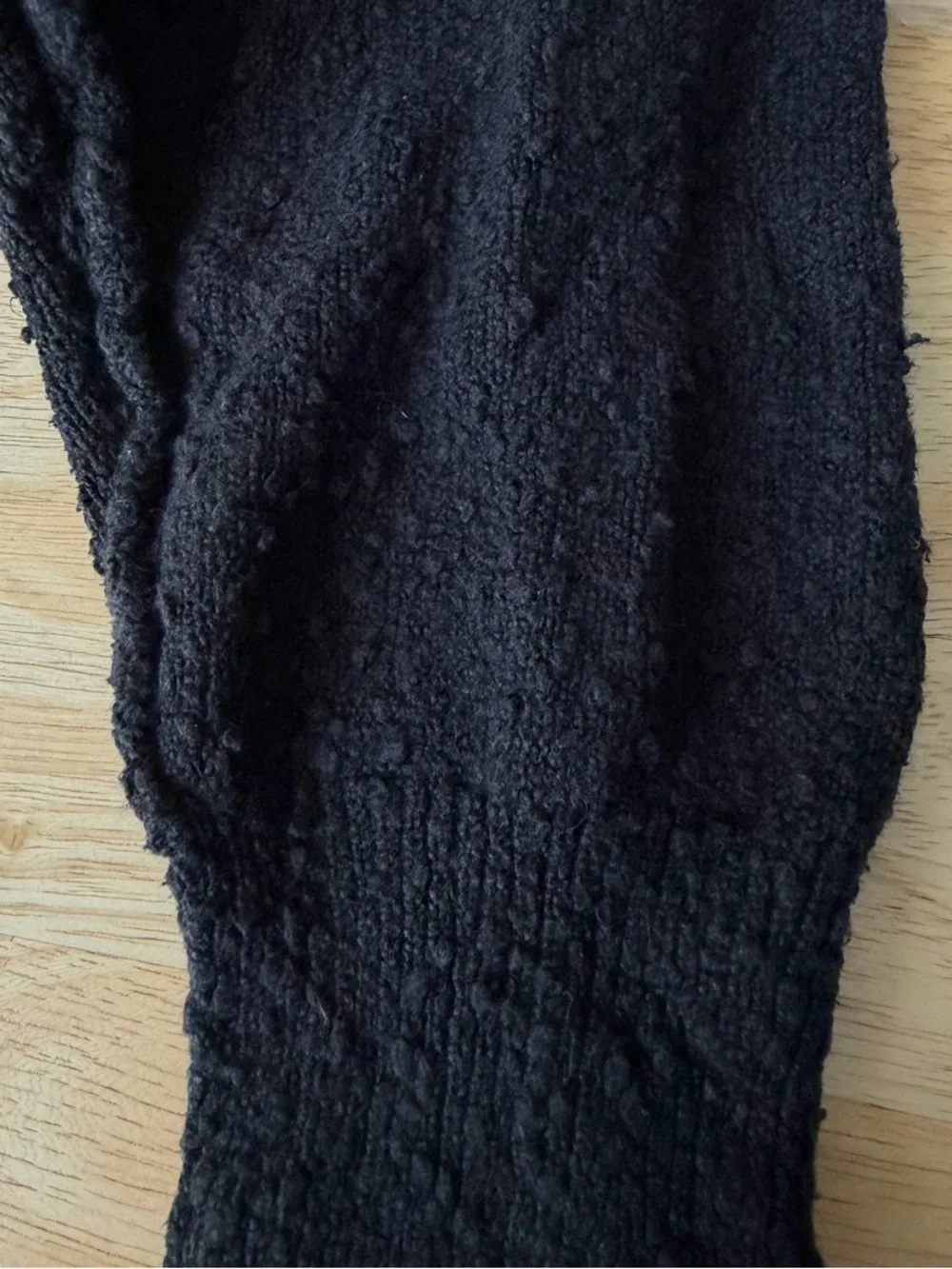 Free People Black Found My Friend Cardigan Sweater Size Large 54974